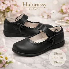女の子 キッズ 靴 ブラック 黒 発表会 フォーマル 上品 18.5　19cm