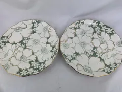 A-27.ナルミ　ボーンチャイナ　大皿　2枚セット 花柄