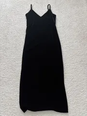 ブラック ツアーベルベット キャミソール ロング ONE PIECE