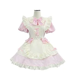 新品 [CR ROLECOS] メイド服 コスプレ 大きいサイズ リボン メイド コスプレ衣装 可愛い めいど 制服 ハロウィン 仮装 レディース maid cosplay cute 喫茶店 撮影 文化祭 イベント 4色展開