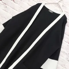 【美品】ザラ ZARA MAN ボタンレス ミドル丈 カーディガン モノトーン