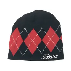 TITLEIST タイトリスト  リバーシブル ニット帽 アーガイル柄 ブラック系  [240101617198] ゴルフウェア ストスト