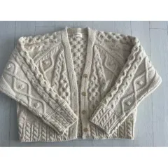 クロップドニットカーディガン (アイボリー)