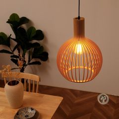 ペンダントライト 北欧 ダイニング 木 陶器 おしゃれ 美品 - メルカリ
