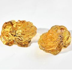 ☆神聖幾何学フラーレン シトリン6mm ゴールド台座付き｜金運UP ☆神聖幾何学フラーレン シトリン6mm ゴールド台座付き｜金運UP - メルカリ