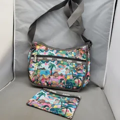 LeSportsac ショルダーバッグ 総柄プリント ポーチ付　ハワイ柄　u7212s