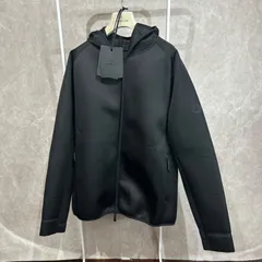 【極美品】 MONCLERモンクレールフードパーカージップアップラバーワッペン黒Lのサムネイル