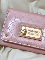 日本 Sanrio HELLO KITTY エナメル ピンク ギャル レア 古典 財布 y2k