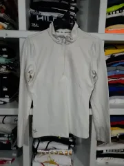 ゼクシィミックス 白 長袖 ジップアップTシャツ