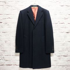日本製】美品 Paul Stuart カシミヤ混 ヘリンボーン チェスターコート