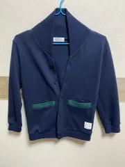 男の子 ネイビー コットン カーディガン 120-130