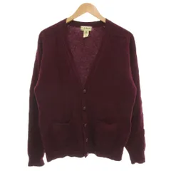 エルエルビーン L.L.BEAN ヴィンテージ 70s-80s カーディガン ニット M 長袖 スコットランド製 ウール ボルドー /GV