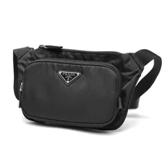 プラダ / PRADA　Re-Nylon x サフィアーノレザー ショルダーバッグ / ボディバッグ　2VH128　ナイロン/レザー　ブラック 【中古】 商品番号 S-159993