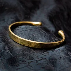 真鍮のシンプルバングル　細 / ブレスレット アクセサリー 腕輪 ゴールド メタル バングル インド ブラス 真鍮