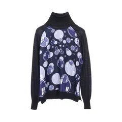エルメス HERMES ニット ツイルレーヌ bal de bulles カシミヤ シルク ニット レディース Used A