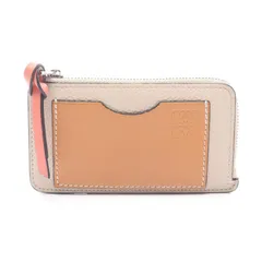 ロエベ LOEWE コインケース アナグラム コインカードホルダー ブラウン/グレージュ レザー アナグラム フラグメントケース レディース Used B