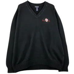 古着 ランズエンド LANDS' END Vネック コットンニットセーター USA製 メンズXL相当/eaa607695