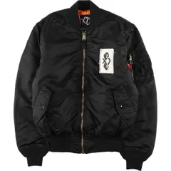 古着 民間品 アルファ ALPHA MA-1タイプ THE WEEKEND XO バックプリント ミリタリー フライトジャケット メンズM相当/eaa611165
