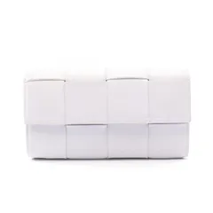 ボッテガヴェネタ BOTTEGA VENETA 二つ折り長財布 マキシイントレチャート 667433 ライトパープル レザー マキシイントレチャート 長財布 レディース Used B