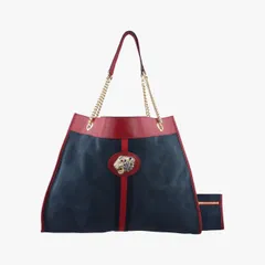 グッチGucciラジャ ネイビー×レッド スエード×レザー 537219 D026629555