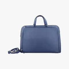 プラダPrada三角 ロゴ プレート ネイビー サフィアーノレザー 58/F 164