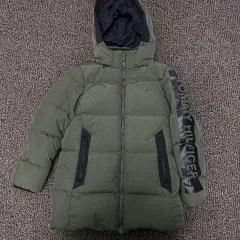 140 Tommy Hilfiger トミーヒルフィガー キッズ ダックダウン アウター 140サイズ カーキ