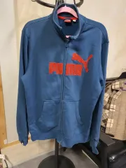 プーマ ブルー 起毛 ジップアップ ジャケット L 送料込み