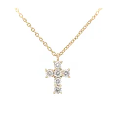 ヴァンドーム青山 ダイヤモンド クロス ネックレス 0.18CT K18YG(18金 イエローゴールド) 質屋出品