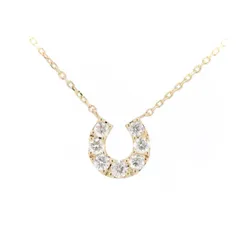 ヴァンドーム青山 ホースシュー ダイヤモンド ネックレス 0.16ct K18YG(18金 イエローゴールド) 馬蹄 質屋出品