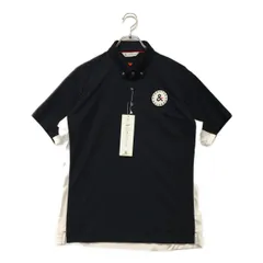 未使用品 メンズ アンパスィ and per se 半袖ポロシャツ M 紺 【2024年春夏モデル】ボタンダウン