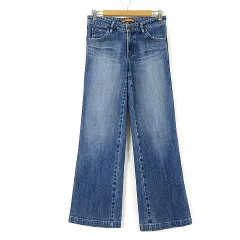 リーバイス レディースタイル LEVI'S LADY STYLE デニムパンツ ジーンズ ワイド ストレート ロゴ ウォッシュ加工 ストレッチ 29 ライトブルー