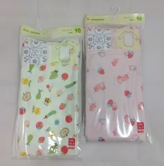 【未開封】 UNIQLO ボディースーツ 90 半袖 長袖 2点セット