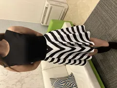 ピンキー＆ダイアン ワンピース ノースリーブ ボーダー切替 ブラック×ホワイト サイズ36