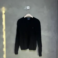 ポロ ラルフローレン ウール カシミア ケーブル編み ニット ブラック