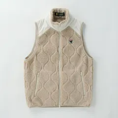 ☆カペルミュール//Ｍ/Ｌサイズ//キルティングボアベスト/アイボリー/kpvt002//新品未使用「送料込」