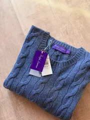 110 ラルフローレン パープルレーベル カシミア ケーブル ニット (XL)