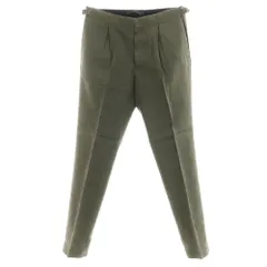 【新品】インコテックス INCOTEX リネン カジュアルスラックスパンツ オリーブ【サイズ52】【メンズ】