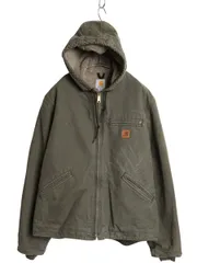 【お得なクーポン配布中!】 US企画 カーハート ダック シエラ ジャケット メンズ L ワーク フルジップ フード パーカー 裏 ボア パイル フリース ブルゾン ジャンパー