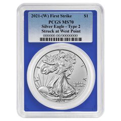 2021年 (W) 1ドル タイプ1 アメリカン シルバー イーグル PCGS MS70