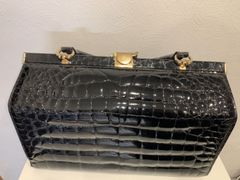 サンタマリア クロコダイル バッグ イタリア製 黒 | Mercari