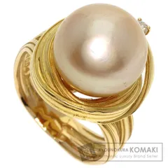 TASAKI タサキ ゴールデンパール 真珠 ダイヤモンド リング・指輪 K18YG レディース [中古]