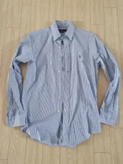 ポロラルフローレン ブルー ストライプ シャツ XS