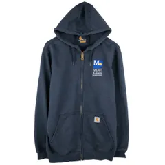 古着 カーハート Carhartt ORIGINAL FIT MERIT Builders Incorporated アドバタイジング スウェットフルジップパーカー/eaa458027
