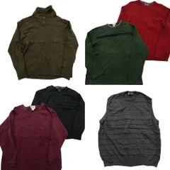 古着卸 まとめ売り ブランドMIX セーター 6枚セット (メンズ L ) チャップス トミー エディーバウアー J.CREW 中古 古着 ND5976