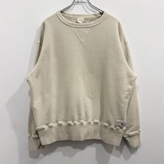 RRL 両V プリント フリーダムスリーブ スウェット M ツートン グレー