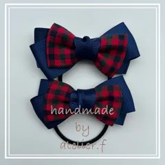 no143 atelier.f ファミリア　リバティ　ハンドメイド　リボンヘアゴム パッチンピン　ヘアピン