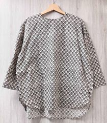 美品】LOISIRロワズィール コットンケミカルレースバルーンブラウス