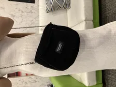 CHANEL シャネル PARFUMS ノベルティ チェーンショルダーバッグ ボア ブラック