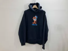 NIKE SB ナイキエスビー 裏起毛スウェットパーカー プルオーバーパーカー プリントパーカー ロゴ刺繍プリントパーカー 黒 XXL 梅春