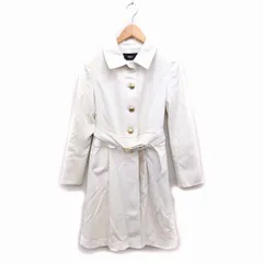 ビッキー VICKY ステンカラーコート アウター ロング シングル 無地 ウール混 アンゴラ混 2 ホワイト 白 /FT2